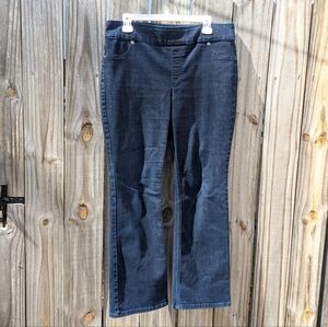 Chico's  Dark Wash Pull On Stretch Boot Cut Jeans Size 1.5 Short/Medium/10